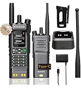 BAOFENG DM32 DMR 10W Long Range Walkie Talkie | Dual Band VHF/UHF | GPS &amp; USB-C Rechargeable | Tw...
