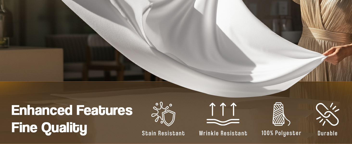 rectangle tablecloth 1 pk, white tablecloth, utopia table cloth