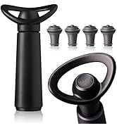 Vacu Vin Wine Saver Concerto - Black - 1 Pump 4 Stoppers - Wine Stoppers for Bottles with Vacuum ...