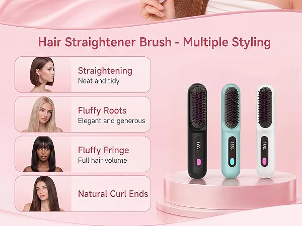 Hair Straightener Brush - Multiple Styling