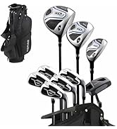 Aspire XD1 Men’s 14-Piece Golf Set – 460cc Titanium Driver, Wood, Hybrid, 6-PW Irons, Putter, Sta...