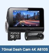 70mai A810S 4K Dual Dash Cam Front &amp;amp;amp; Rear