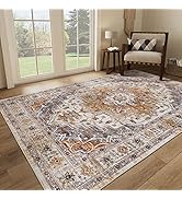 befbee Washable Rug 8x10 Area Rugs for Living Room - Stain Resistant Non-Slip Backing Rugs for Be...