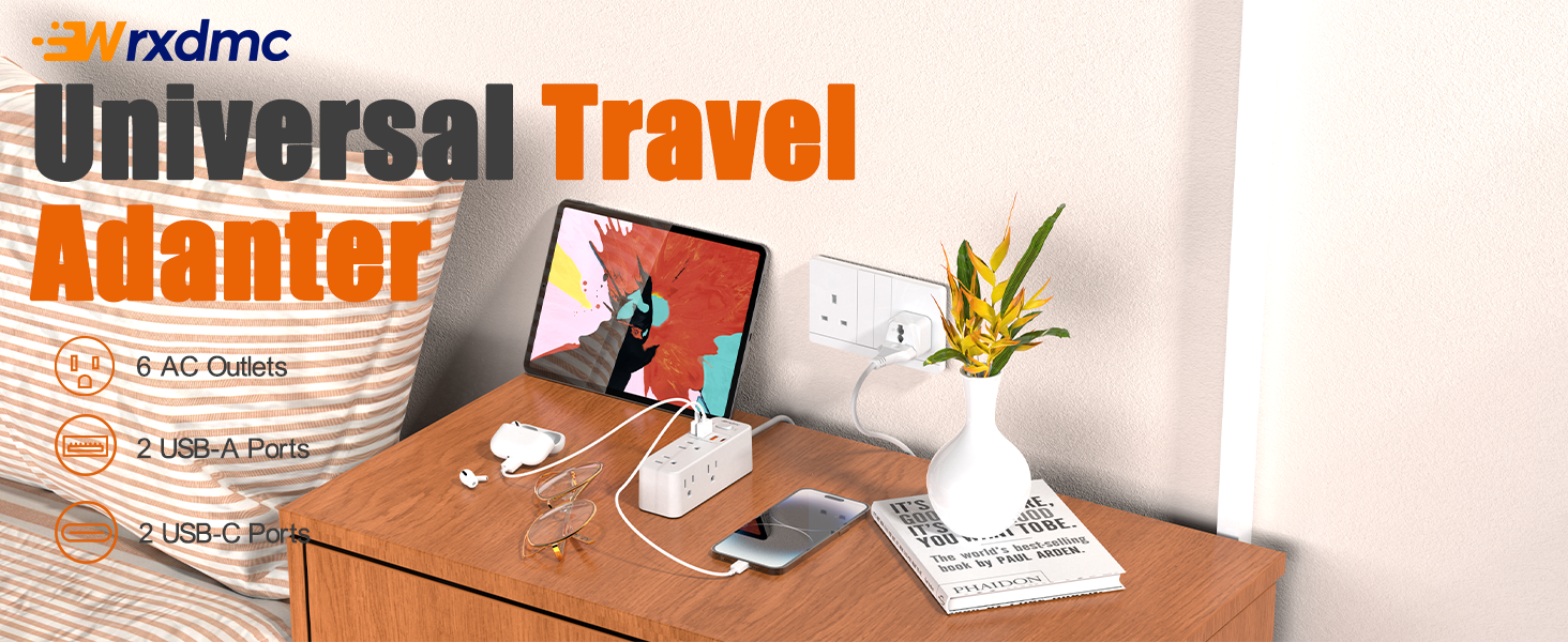 European Travel Plug Adapter,WRXDMC Universal Power Adapter for EU UK US AUS