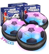 Officygnet 3 Pack Hover Soccer Ball Toys Gifts for 3 4 5 6 7 8-12 Year Old Boy, Indoor Boy Toys A...