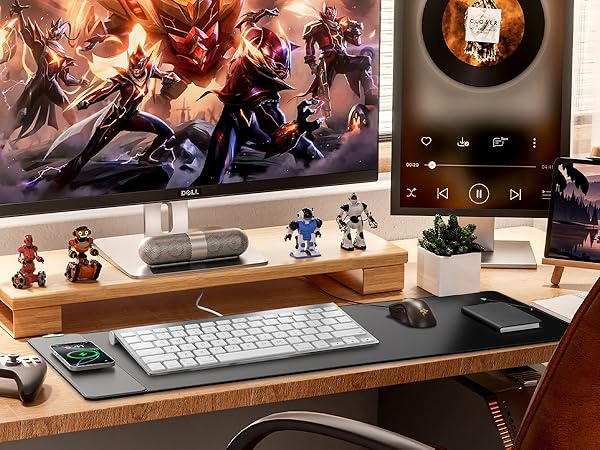 magnetic wireless charging mouse pad