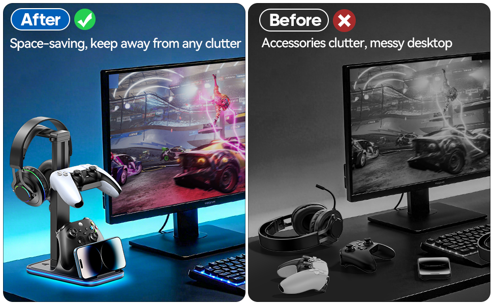 Gaming Headset &amp;amp; Controller Stand