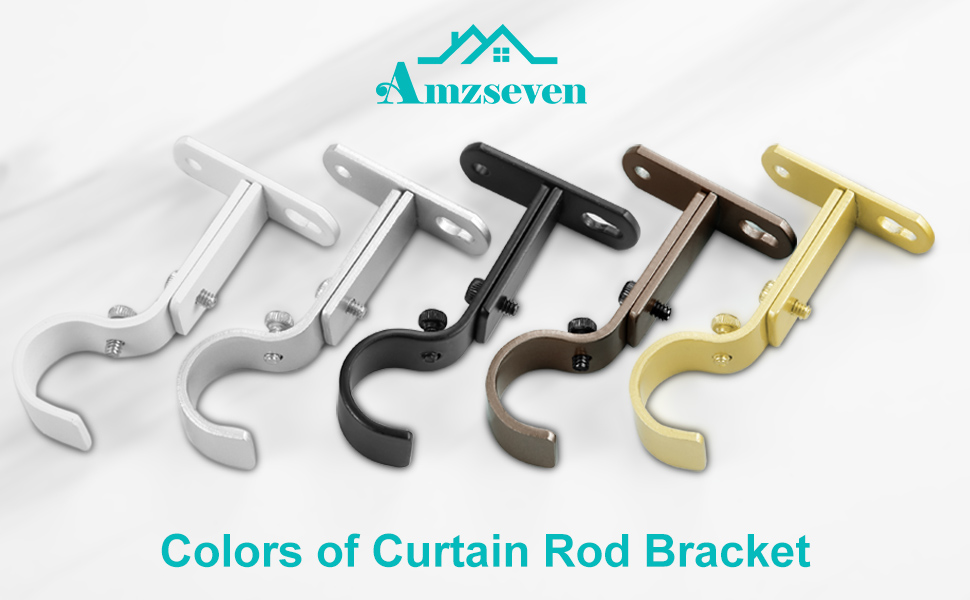 Curtain rod bracket, curtain rods holders, drapery curtain rod hooks brackets 1 inch curtain rods