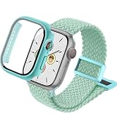 sylacor Compatible with Kids Apple Watch Band and Case 38mm 40mm 41mm 42mm 44mm 45mm, Nylon Elast...