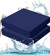 Zonamat Outdoor Chair Cushions Set of 2, 19x19x3 Inch Waterproof &amp; Fade Resistant Patio Furniture...