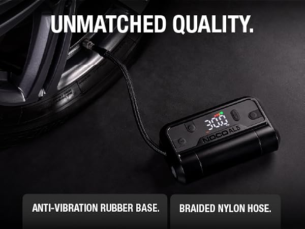 heavy duty air compressor engineered to last anti-vibration base abrasion resistent hose