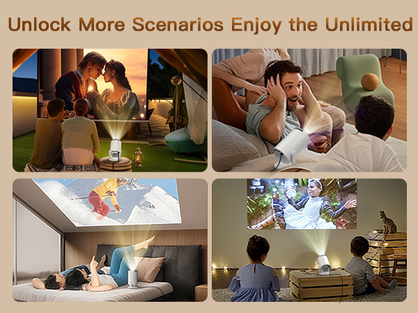 smart mini projector portable wifi bluetooth 4k 1080p HD android tv movie home bedroom netflix 5G