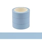 Pastel Washi Tape Set Light Blue Self-Adhesive Decorative Masking Tape 3 Rolls 32 Feet Sticky Tap...