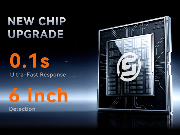New chip upgrade: 0.1s fast response and 6-inch detection depth for pinpointing.