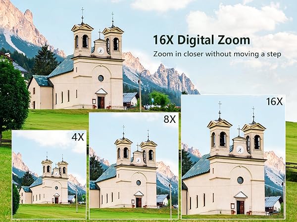 16X Digital Zoom