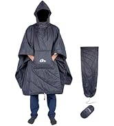 iClimb Hooded 3M Thinsulate Insulation Warm Camping Blanket Wearable Poncho Ultralight Compact