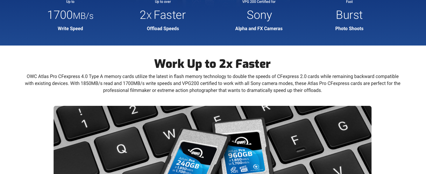 CFexpress 4.0 Type A Memory Card atlas digital camera card HIGH SPEED DURABLE