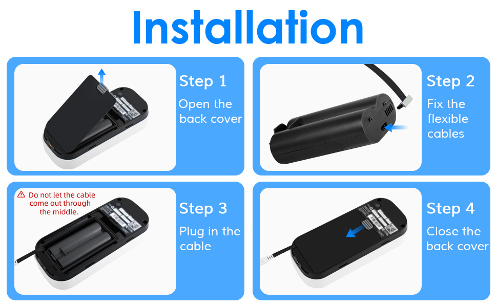 Power Cable and Adapter for myQ Smart Garage Door Video Keypad