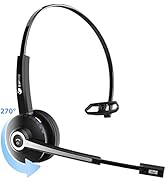 Trucker Bluetooth Headset V5.0,Earbay Wireless Headset with Mic Noise Canceling&amp;Mute for Cell Pho...