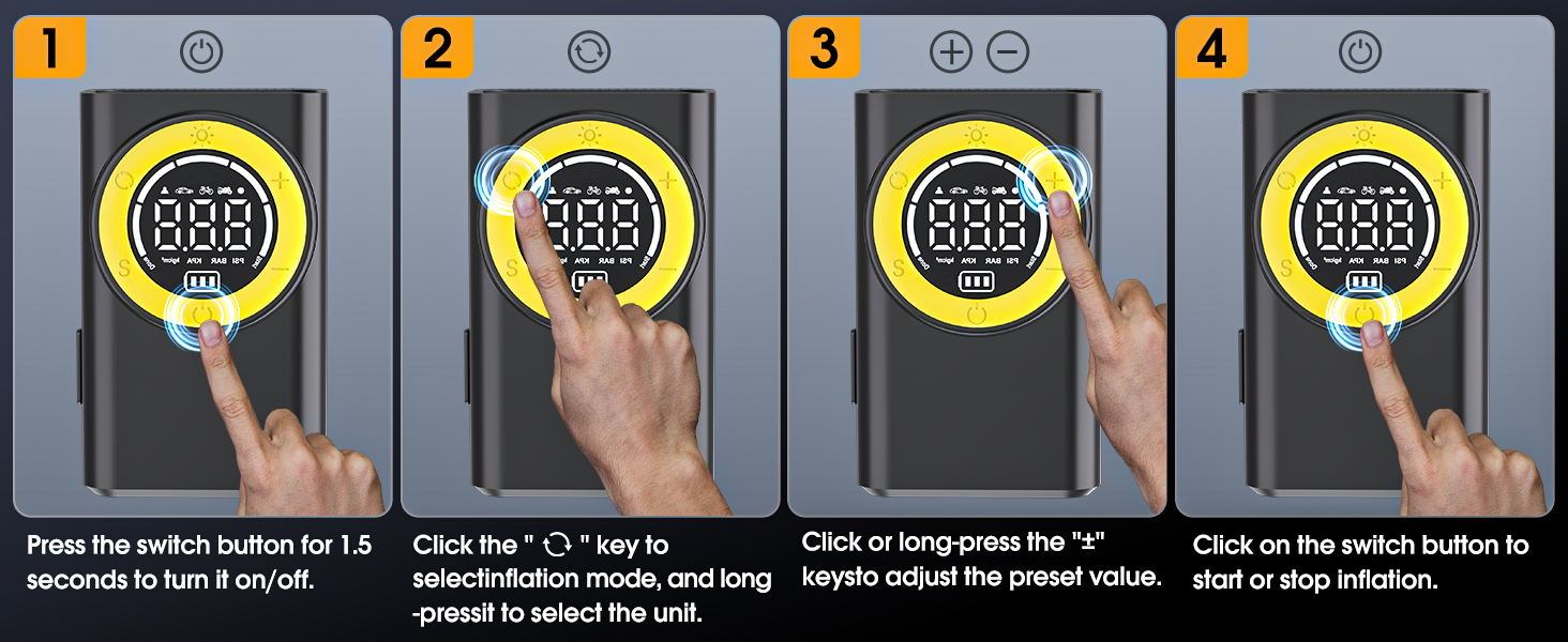 Tire Inflator Portable Air Compressor