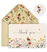 Artoid Mode 24 Pack Wildflower Thank You Cards Vintage Flower Greeting Cards Gift With Envelope S...