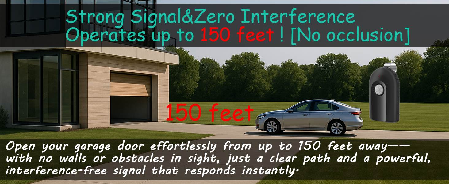Strong Signal&amp;Zero Interference Operates up to 150 feet ![No occlusion]