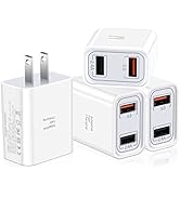 QC 3.0 Wall Charger, Pofesun 4Pack Quick Charge 3.0 Fast Charging Block Wall Charger Adapter,Dual...