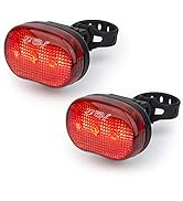 BV Rear Bike Tail Light 2 Pack, Bicycle LED Rear Lights, Easy to Install for Cycling Safety Flash...