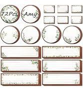 72 Pcs Name Tags for Classroom, Eucalyptus Desk Name Tags for Classroom Decor Self Adhesive Name ...