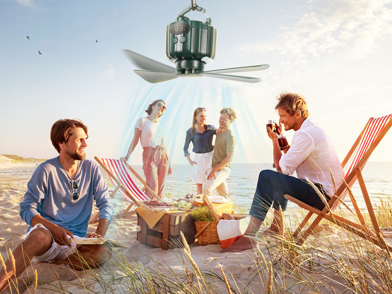 DUKUSEEK Tent Ceiling Fans