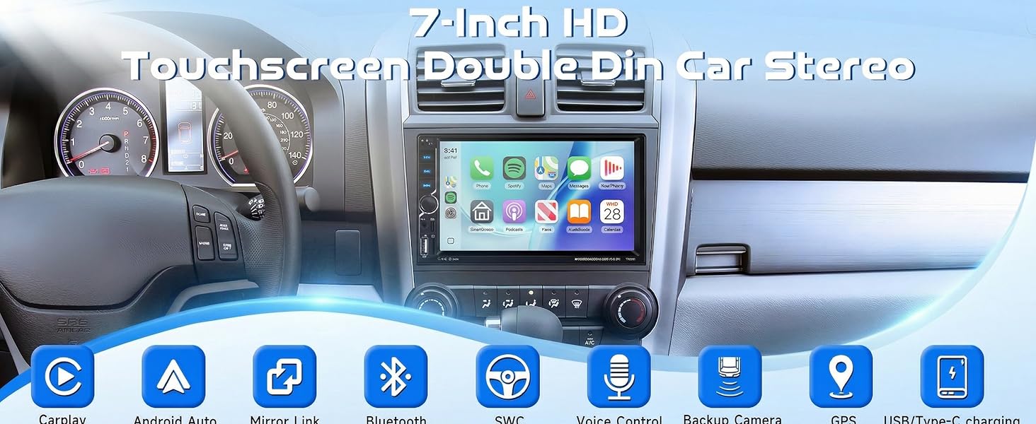 7-inch Double Din Car Stereo