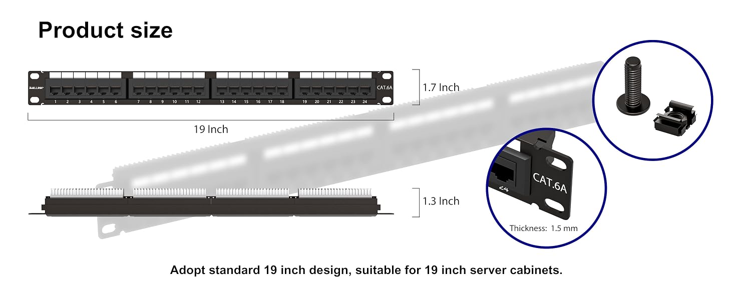 iwillink 24-port Cat6a Patch Panel