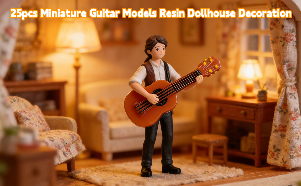 Miniature Resin Guitars