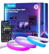 Govee Neon Rope Light for Wall Lining, 16.4ft RGBIC LED Lights for Bedroom | Strip Lights with Sm...