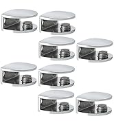 SAYAYO Glass Shelf Brackets, Glass Clamp for 8-10 mm Wood/Glass, Glass Railing Stainless Steel Po...