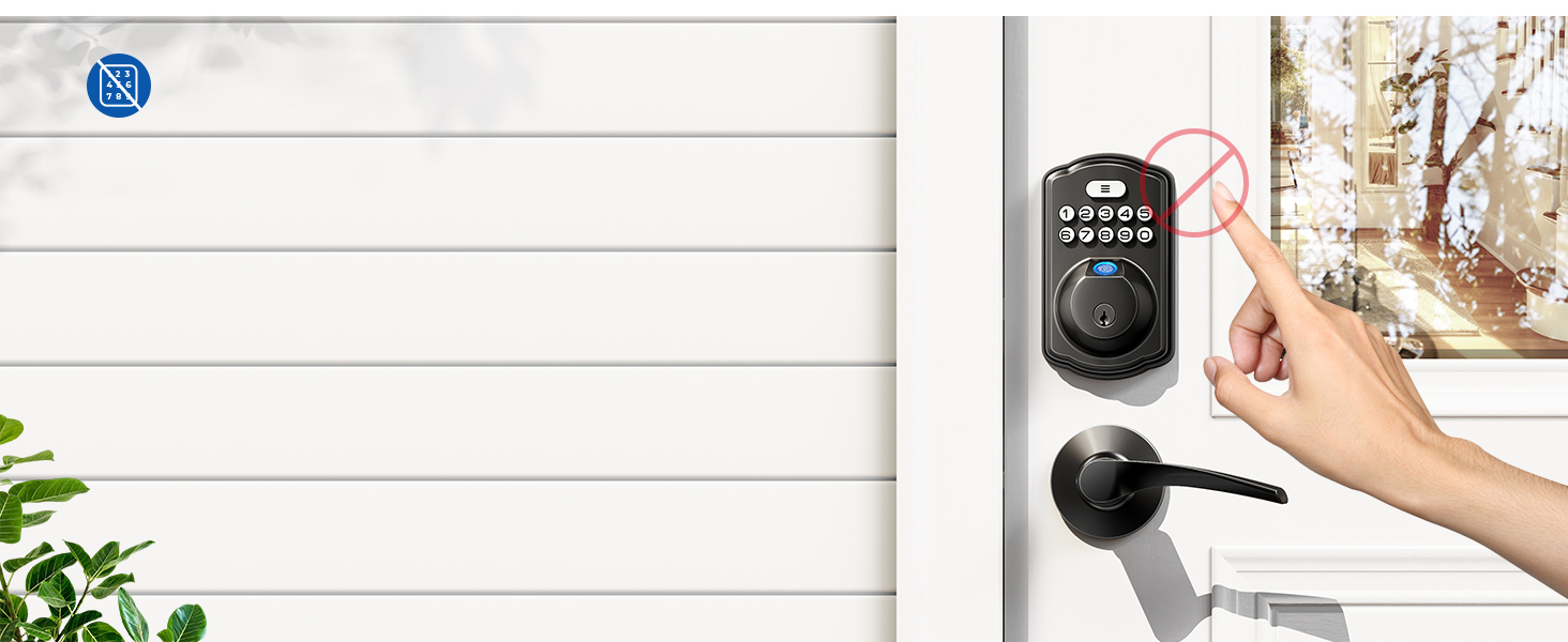 keyless entry door lock with hanlde