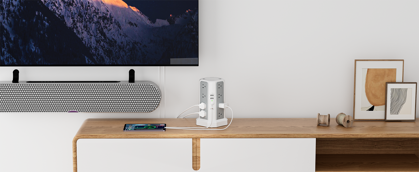 power strip tower for office desk
