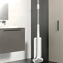 A mop that can be stored upright takes up no space.