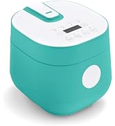 GreenLife Digital Rice Cooker, 2-Cups Uncooked/4-Cups Cooked, Removable Nonstick Ceramic PFAS-Fre...