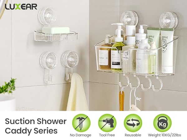 LUXEAR Shower Caddy Suction Cup