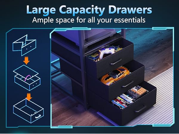 Large Capacity Drawers