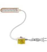 Bonlux LED Sewing Machine Light, Flexible Gooseneck Arm Work Lamp with Magnetic Mounting Base 30 ...