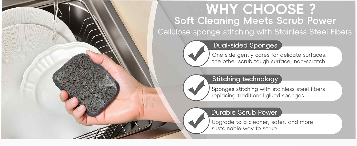 Sponges Kitchen Dish Sponge Kitchen Sponges for Washing Dishes Cleaning Sponge Cleaning Supplies