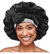 BONNET QUEEN Silk Bonnet for Sleeping Women Rhinestone Bling Diamond Satin Bonnet Night Sleep Cap...