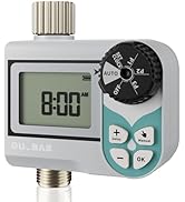 QUOBAS Water Timer, Digital Irrigation Controller with LCD Display, Auto and Manual Modes