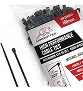 Zip Ties ProSecure UV Resistant Black Nylon Cable Ties - 50lb Tensile Strength - Durable Wire Tie...