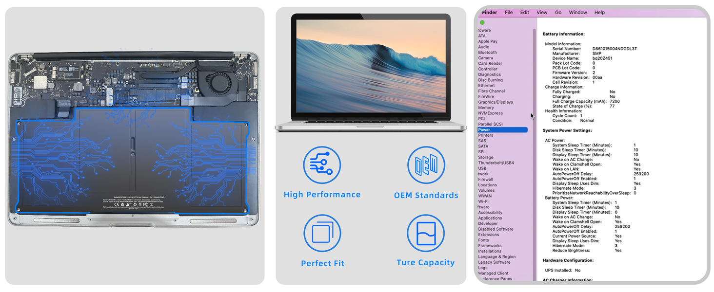macbook air model a1466 battery