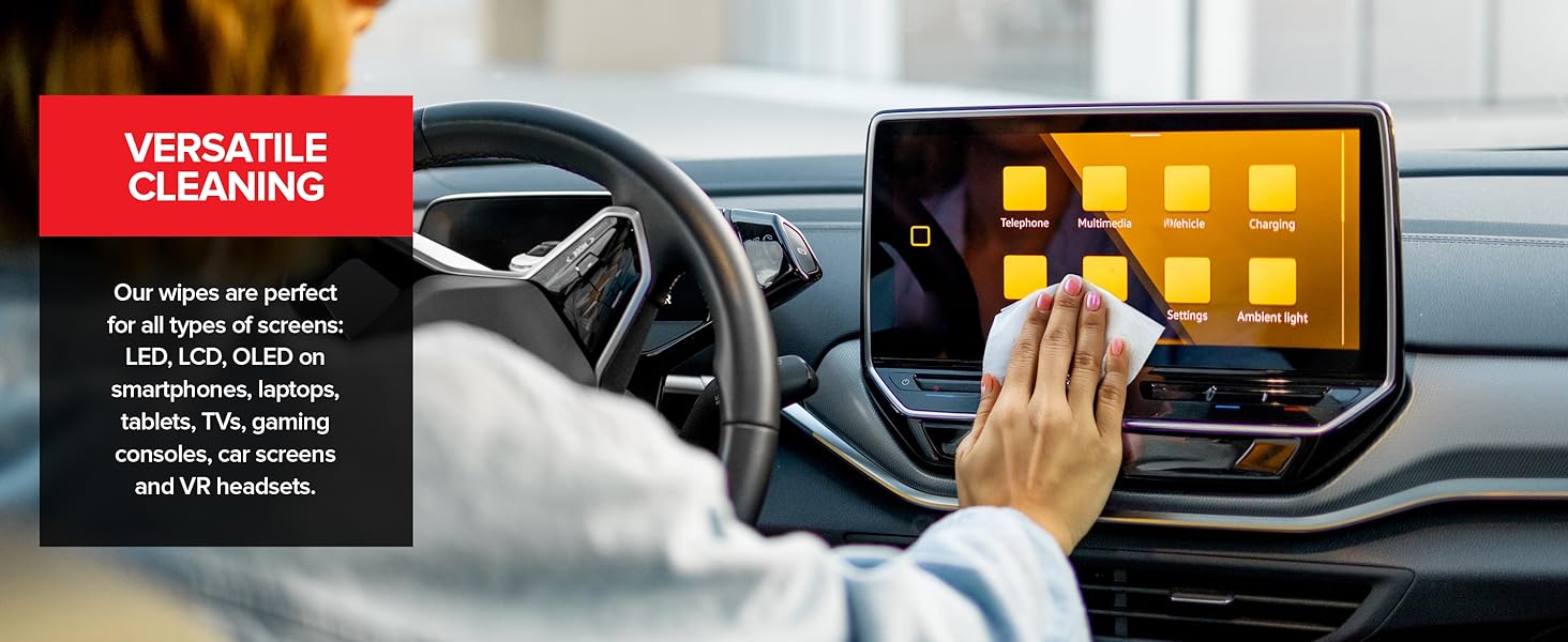 screen cleaning wipes, electronics cleaning wipes, streak free wipes, keyboard wipes