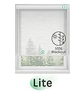 Yoolax Motorized Blinds with Remote, Light Filtering Smart Blinds for Windows Work with Alexa Goo...