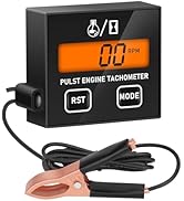 Linkstyle Small Engine Tachometer, Digital Tachometer Tach Gauge Meter with Clip, Backlight Induc...